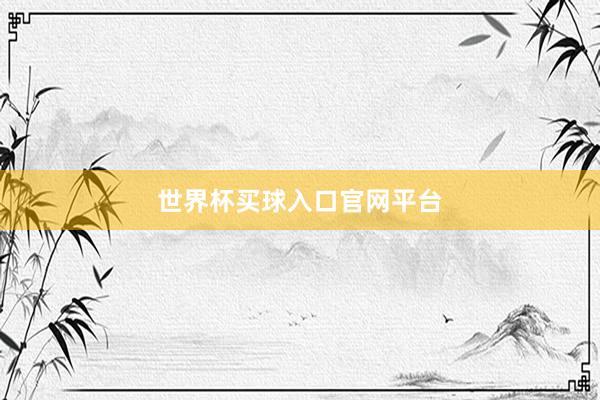 世界杯买球入口官网平台